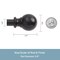 Kenney Mfg Kenney Ball 5/8" Standard Decorative Window Double Curtain Rod, 66-120", Matte Black KN75918NP - alternate 5